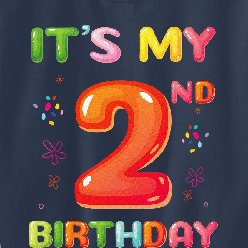 Its My 2nd Birthday Candy Funny 2 Year Old Kids Sweatshirt