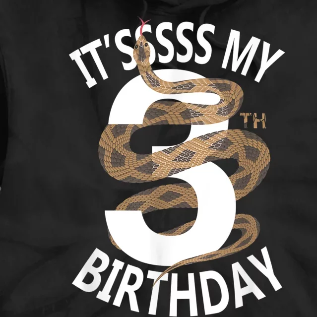 Its My 3rd Birthday 3 Years Old Snake Boy And Girl Party Tie Dye Hoodie