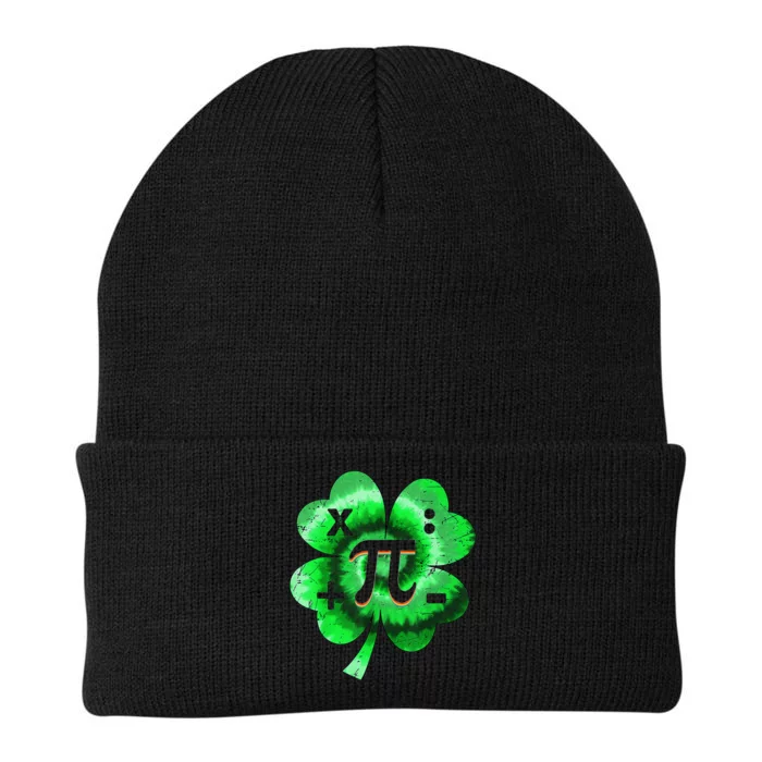 Irish Math 3.14 Pi Day Shamrock Teacher Saint Patrick's Day Cute Knit Cap Winter Beanie