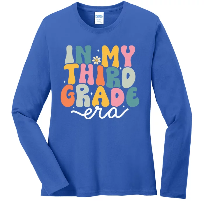 In My 3rd Grade Era Groovy Third Grade Teacher Retro Ladies Long Sleeve Shirt