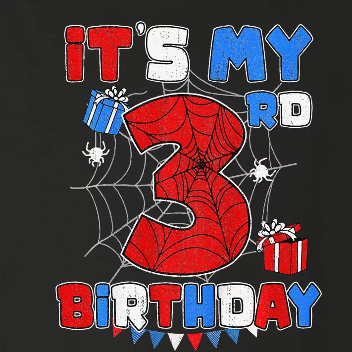 ItS My 3rd Birthday Spider Theme Party 3 Year Old Toddler Long Sleeve Shirt