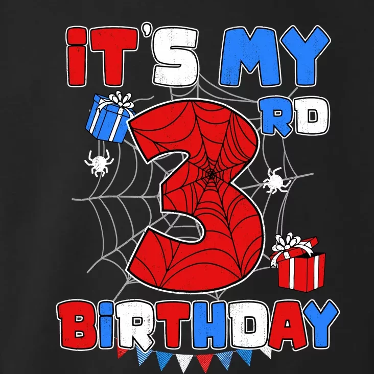 ItS My 3rd Birthday Spider Theme Party 3 Year Old Boy Toddler Hoodie