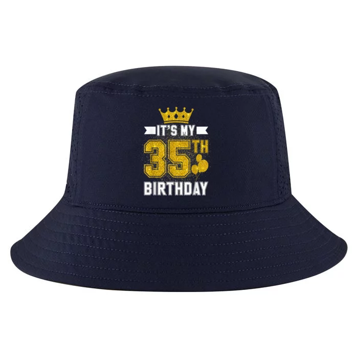 It's My 35th Birthday Party Bday 35 Years Old  And Woman Cool Comfort Performance Bucket Hat