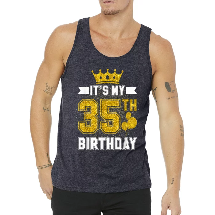 It's My 35th Birthday Party Bday 35 Years Old  And Woman Tank Top