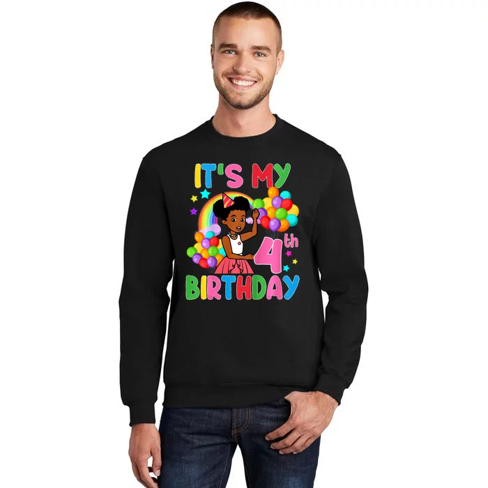 ItS My 4th Birthday GracieS Corner Four Years Old Tall Sweatshirt