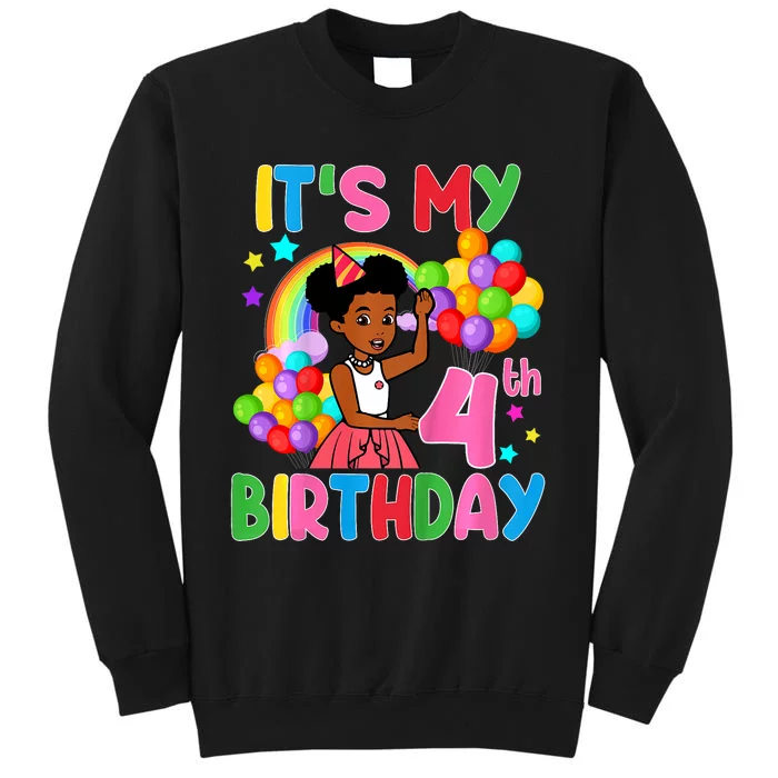 ItS My 4th Birthday GracieS Corner Four Years Old Tall Sweatshirt