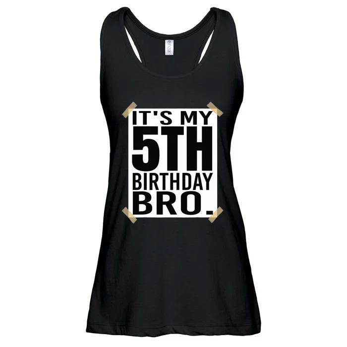 It's My 5nd Birthday Bro Fifth Birthday Party Boys Girls Ladies Essential Flowy Tank