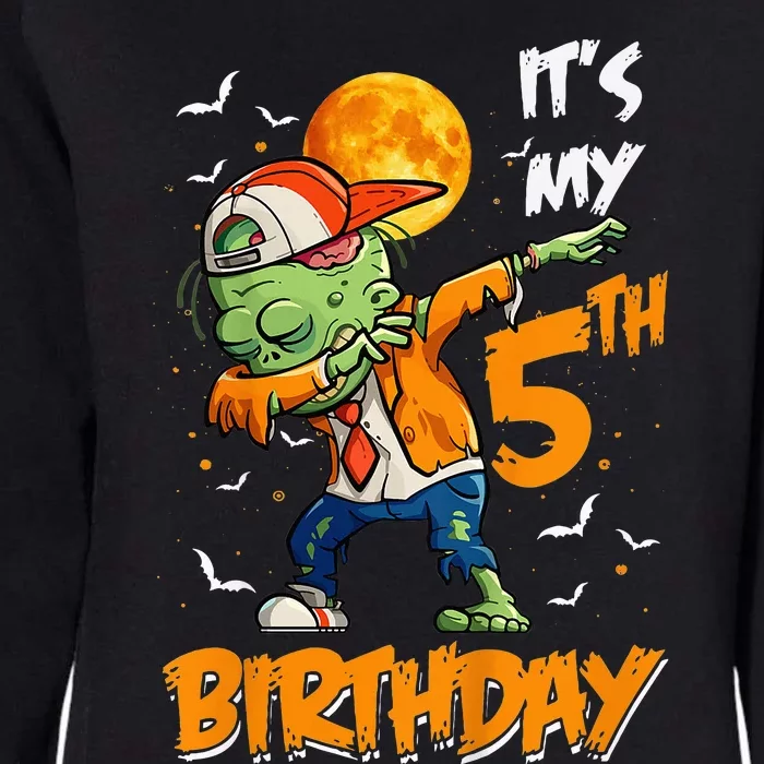 Its My 5th Birthday Dabbing Zombie Halloween Costume Womens California Wash Sweatshirt