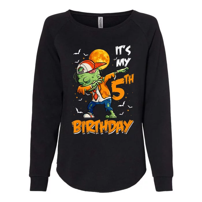 Its My 5th Birthday Dabbing Zombie Halloween Costume Womens California Wash Sweatshirt