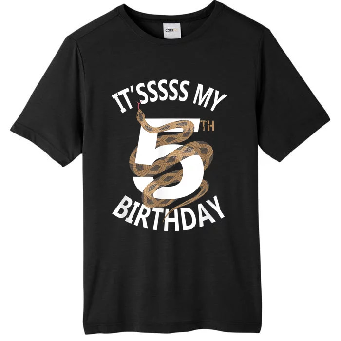 Its My 5th Birthday 5 Years Old Snake Boy And Girl Party ChromaSoft Performance T-Shirt