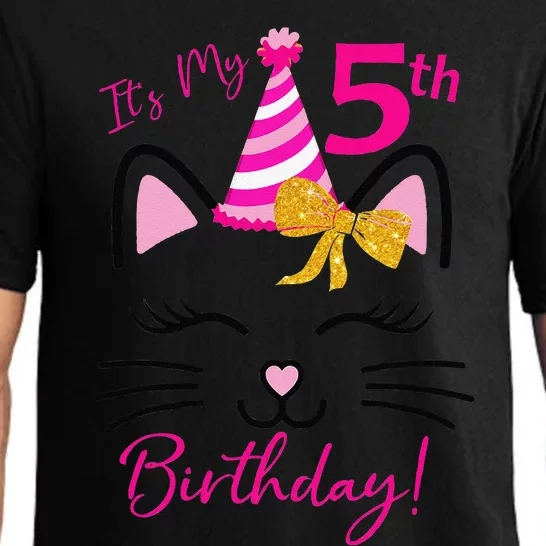 Its My 5th Birthday Funny Cat Birthday 5 Year Old Pajama Set