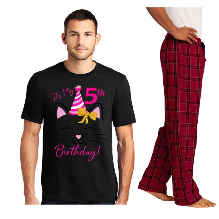 Its My 5th Birthday Funny Cat Birthday 5 Year Old Pajama Set