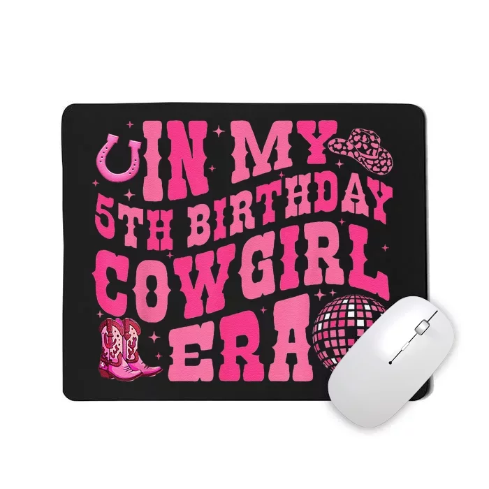 In My 5 Year Old Cow Era 5th Birthday Rodeo Cow Mousepad