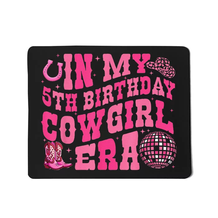 In My 5 Year Old Cow Era 5th Birthday Rodeo Cow Mousepad