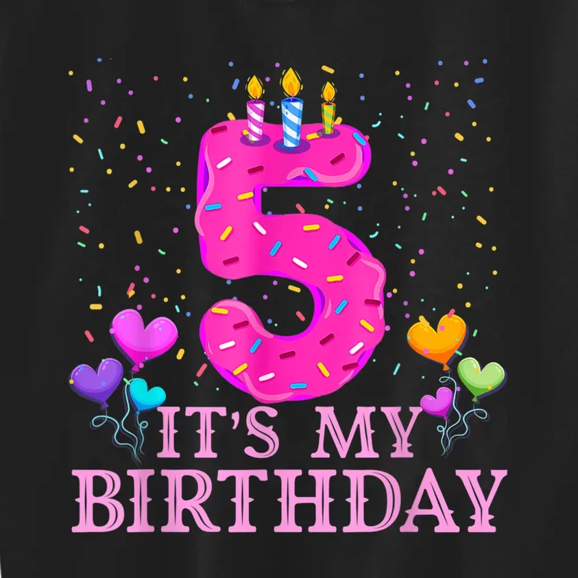 It's My 5th Birthday Sweet donut Happy 5 Year Old Kids Sweatshirt