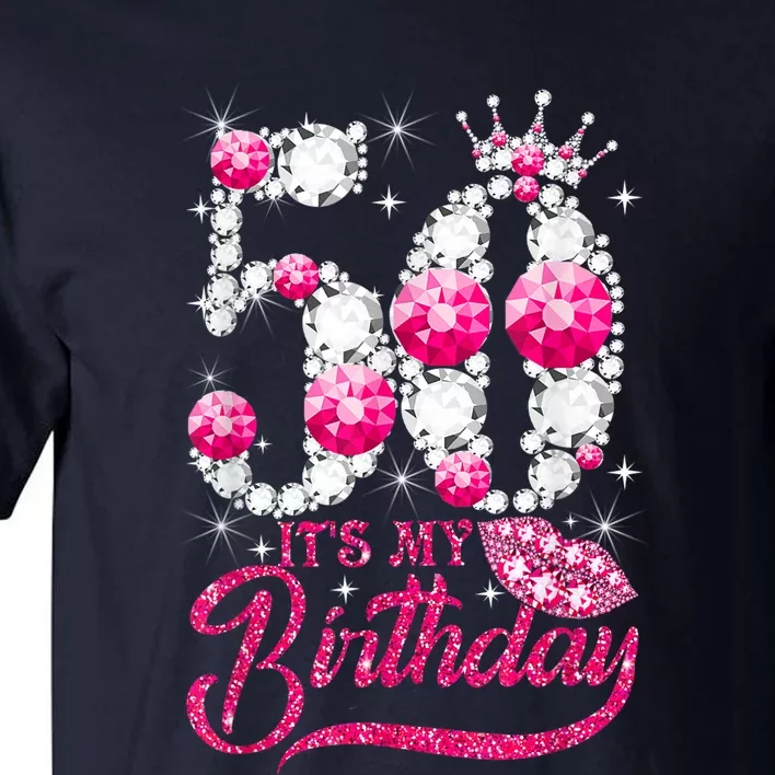 It's My 50th Birthday Queen 50 Years Old Shoes Crown Diamond Tall T-Shirt