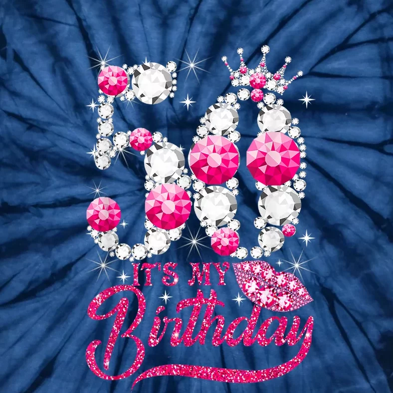 It's My 50th Birthday Queen 50 Years Old Shoes Crown Diamond Tie-Dye T-Shirt