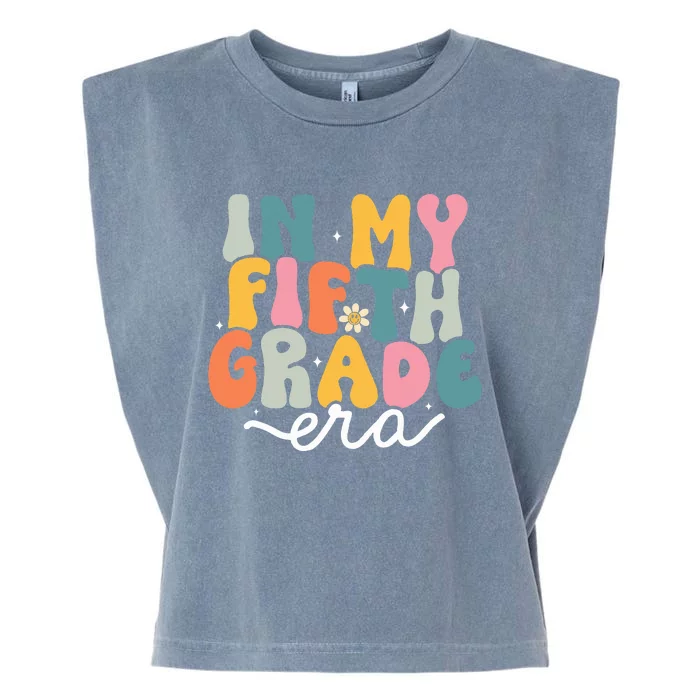 In My 5th Grade Era Groovy Fifth Grade Teacher Retro Garment-Dyed Women's Muscle Tee