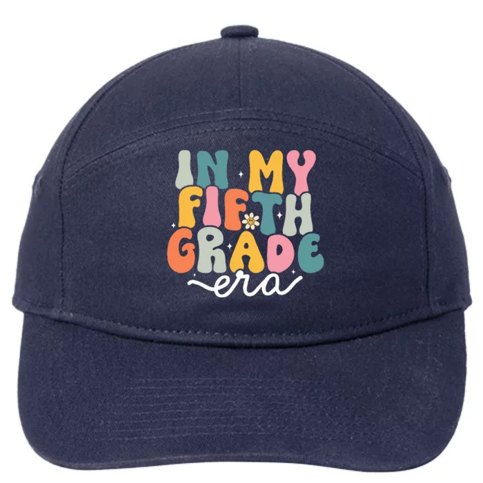 In My 5th Grade Era Groovy Fifth Grade Teacher Retro 7-Panel Snapback Hat