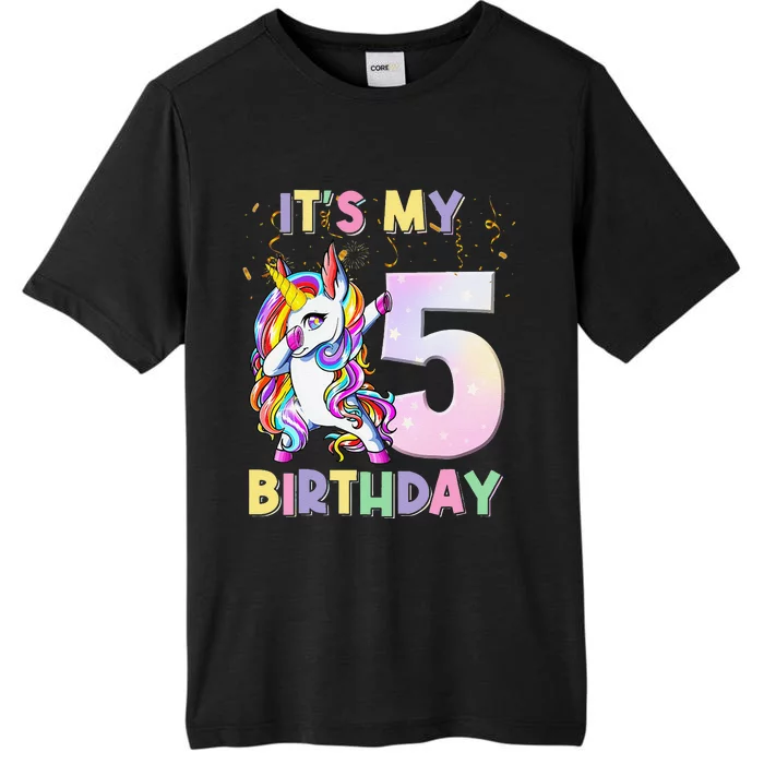 It's My 5th Birthday Unicorn 5 Year Olds Outfit ChromaSoft Performance T-Shirt