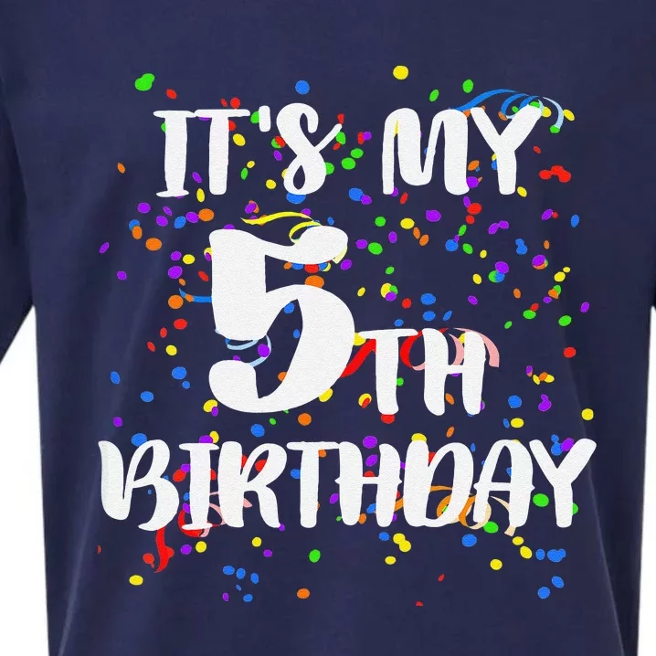 Its My 5th Birthday Happy Birthday Funny Gift T Sueded Cloud Jersey T-Shirt