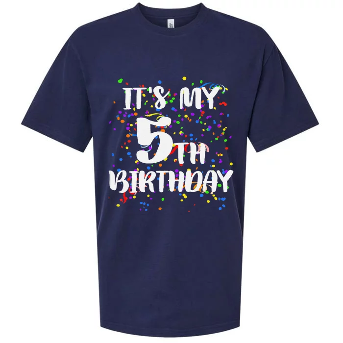 Its My 5th Birthday Happy Birthday Funny Gift T Sueded Cloud Jersey T-Shirt