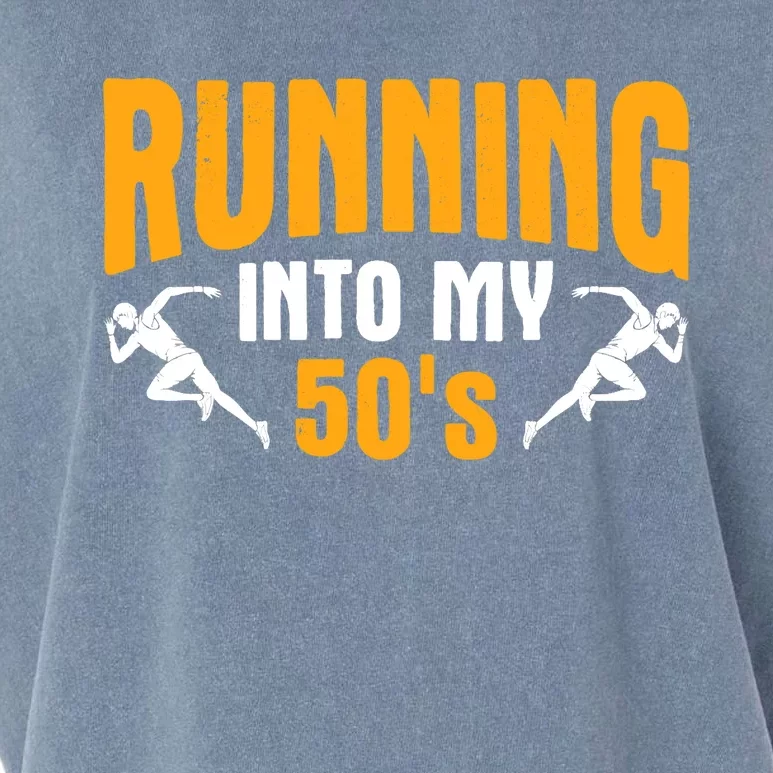 Into My 50s Marathon Track Runner Running Garment-Dyed Women's Muscle Tee