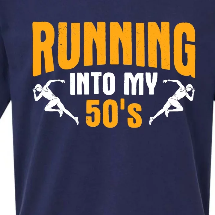 Into My 50s Marathon Track Runner Running Sueded Cloud Jersey T-Shirt