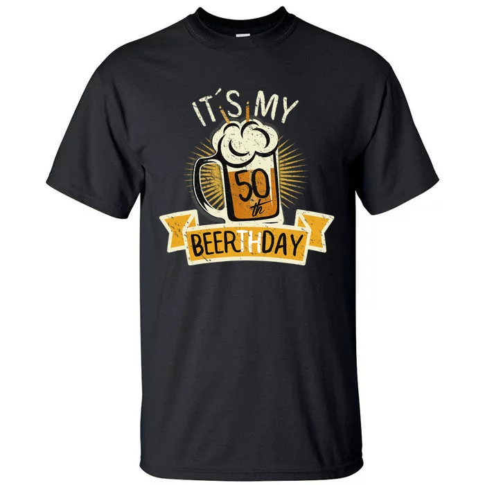 It's my 50th Beerth Day Birthday Beer Candle Tall T-Shirt