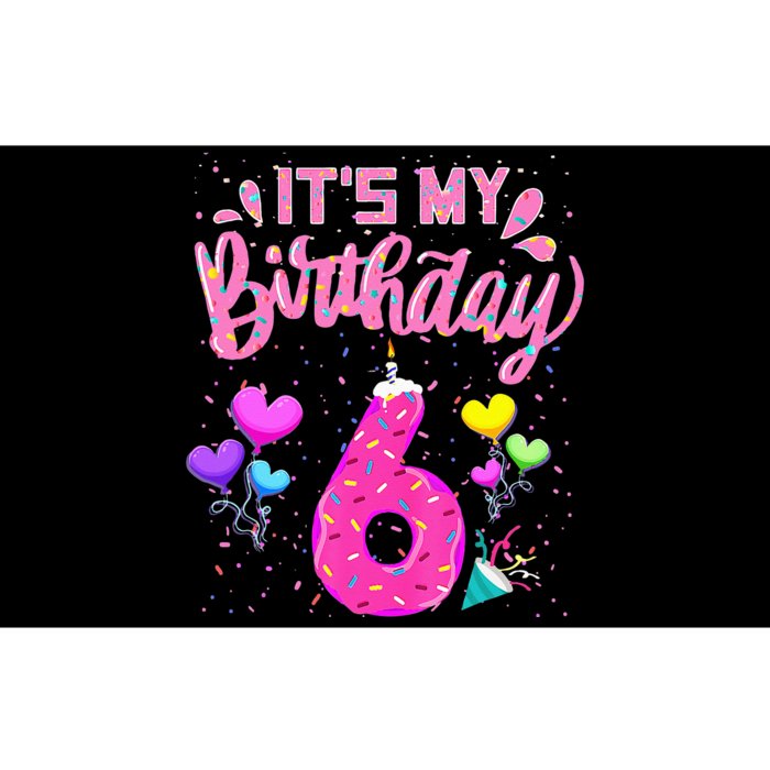 Its My 6th Birthday Doughnut Happy 6 Years Old Girl Kids Bumper Sticker