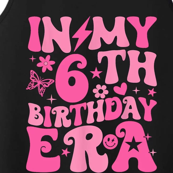 In My 6th Birthday Era Girl 6 Years Birthday Boy Girl Performance Tank