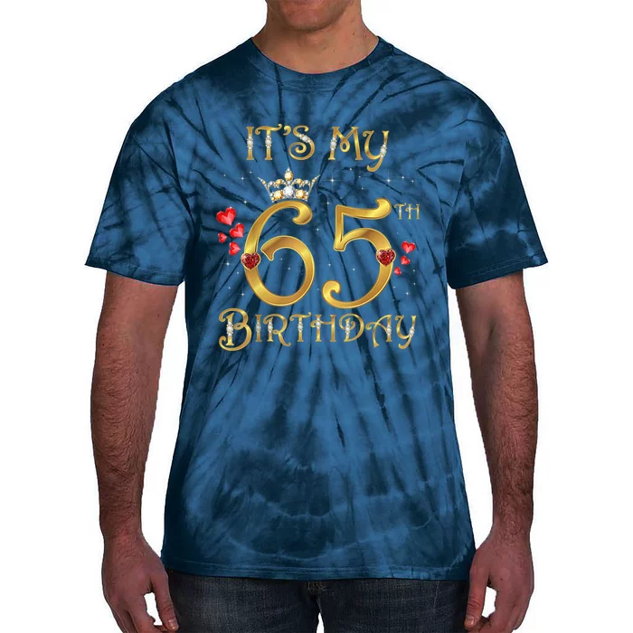 It's My 65th Birthday, 65 Years Old, 65th Birthday Queen Tie-Dye T-Shirt