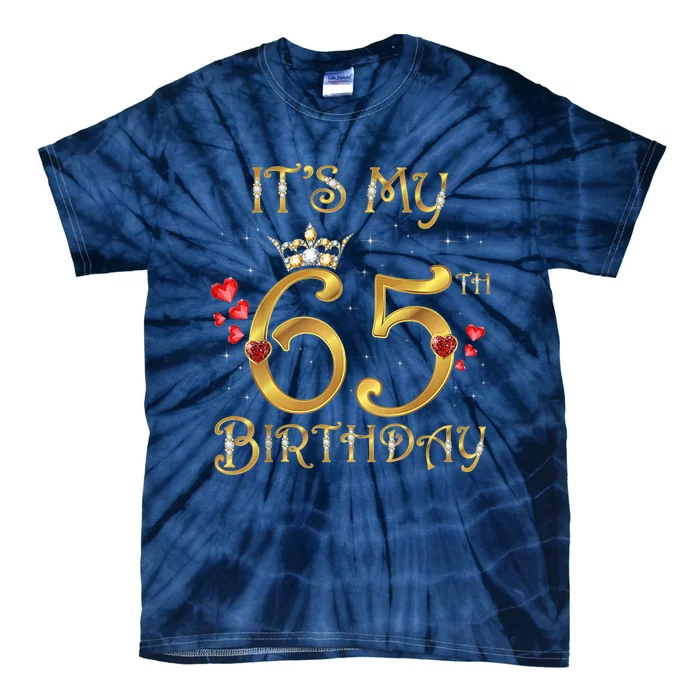 It's My 65th Birthday, 65 Years Old, 65th Birthday Queen Tie-Dye T-Shirt