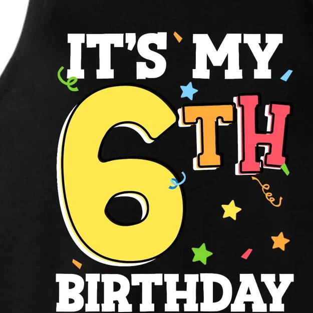 ItS My 6th Birthday 6 Six Happy Birthday Boy Or Girl Ladies Tri-Blend Wicking Tank