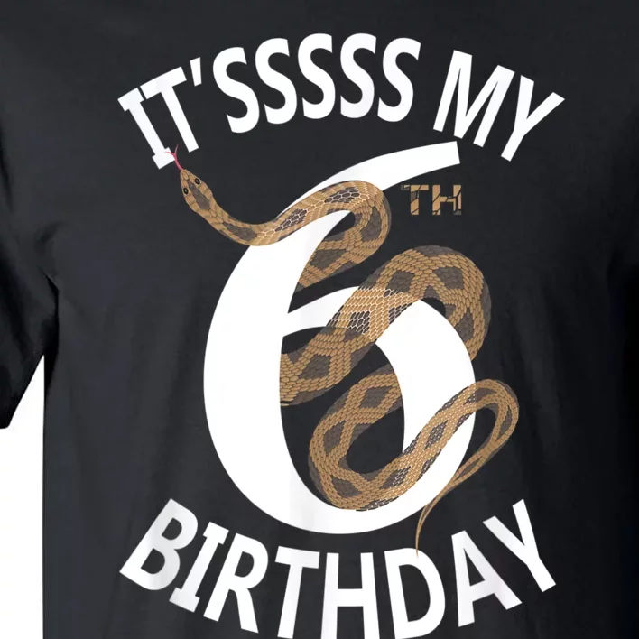 Its My 6th Birthday 6 Years Old Snake Boy And Girl Party Tall T-Shirt