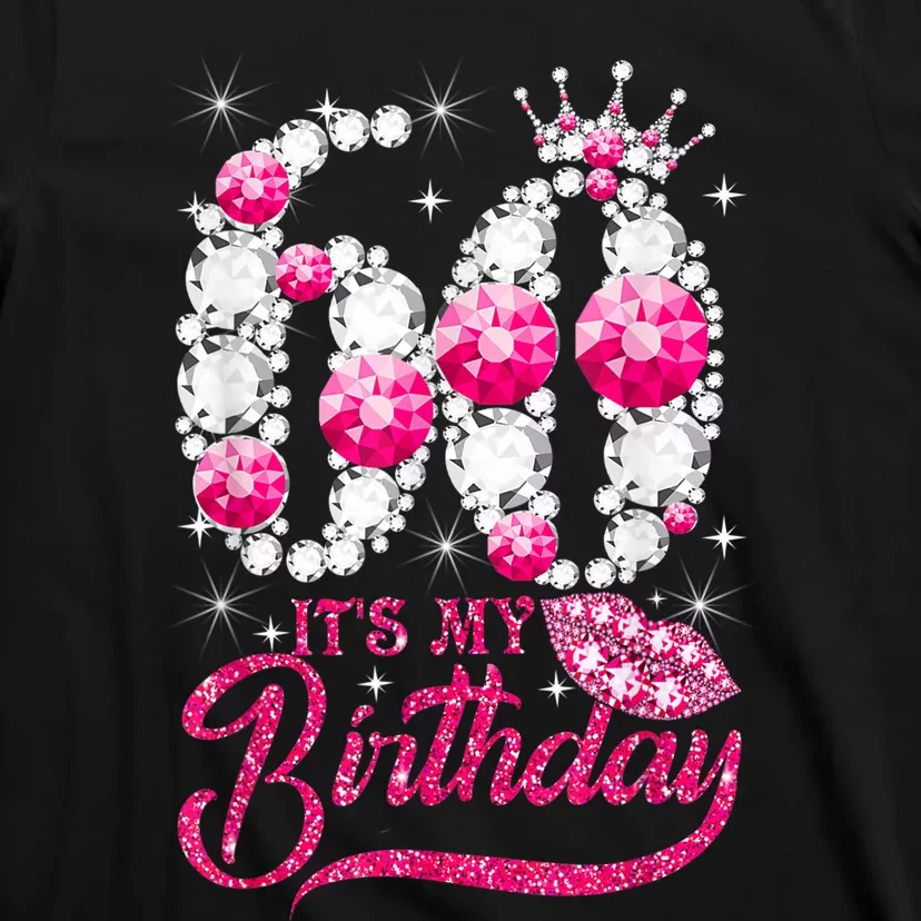 It's My 60th Birthday Cute Gift Queen 60 Years Old Shoes Crown Diamond Gift T-Shirt