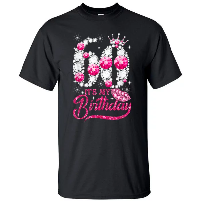 It's My 60th Birthday Cute Gift Queen 60 Years Old Shoes Crown Diamond Gift Tall T-Shirt