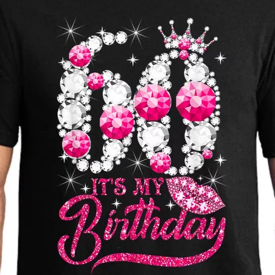 It's My 60th Birthday Cute Gift Queen 60 Years Old Shoes Crown Diamond Gift Pajama Set