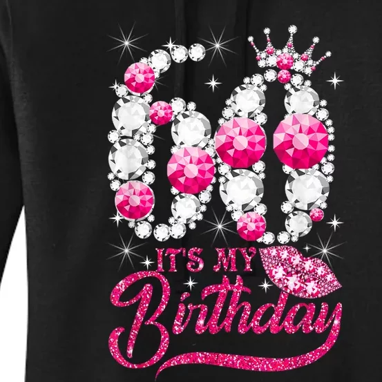 It's My 60th Birthday Cute Gift Queen 60 Years Old Shoes Crown Diamond Gift Women's Pullover Hoodie