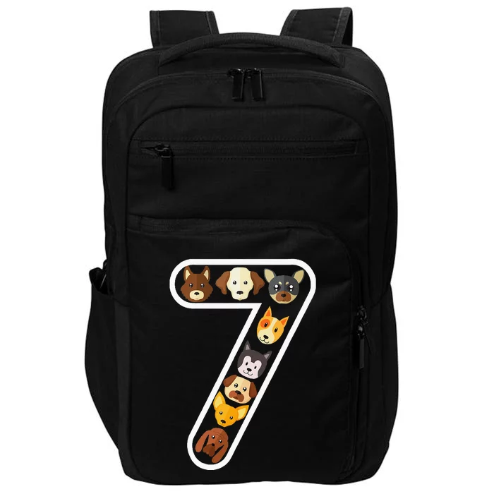 It's My 7th Birthday Dog Lover 7 Years Cute Puppies Impact Tech Backpack