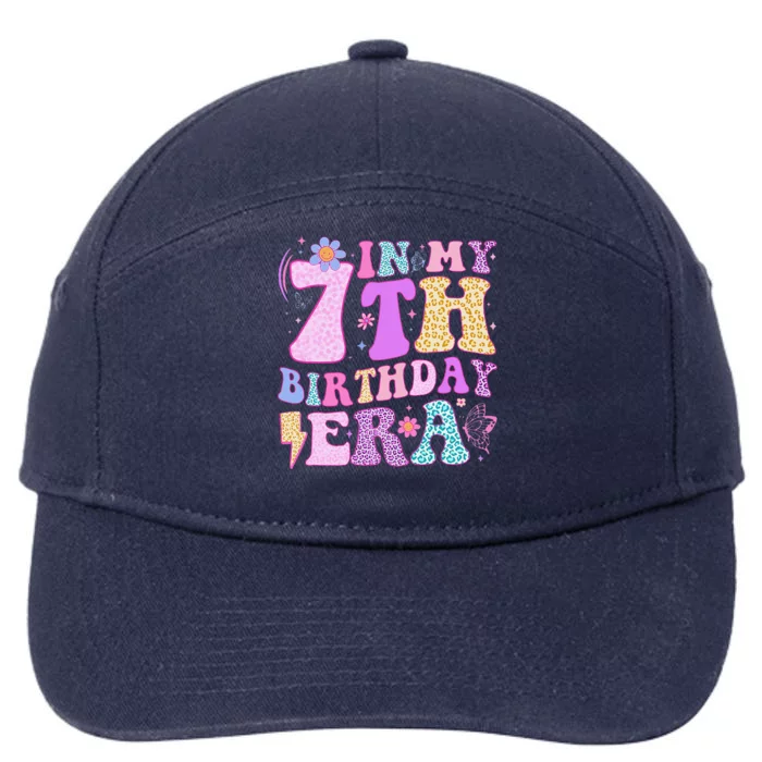 In My 7th Birthday Era Seven Bday 7 Year Old Birthday Girl 7-Panel Snapback Hat