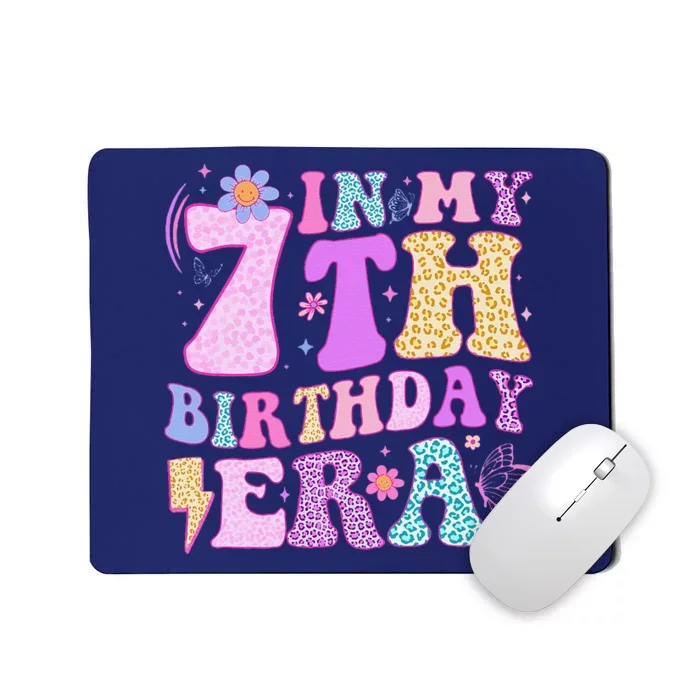 In My 7th Birthday Era Seven Bday 7 Year Old Birthday Girl Mousepad