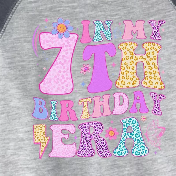 In My 7th Birthday Era Seven Bday 7 Year Old Birthday Girl Toddler Fine Jersey T-Shirt