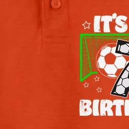 ItS My 7th Birthday Boy Soccer Football 7 Years Old Dry Zone Grid Performance Polo