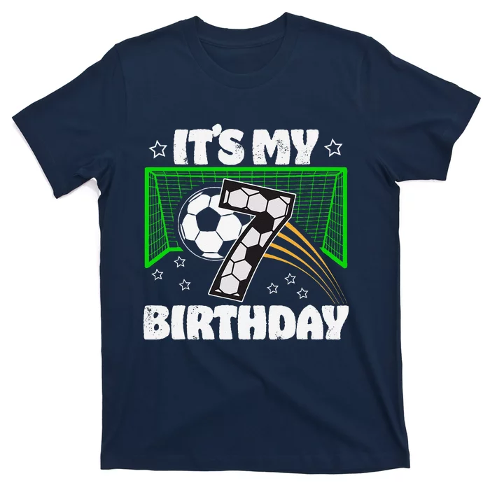 ItS My 7th Birthday Boy Soccer Football 7 Years Old T-Shirt