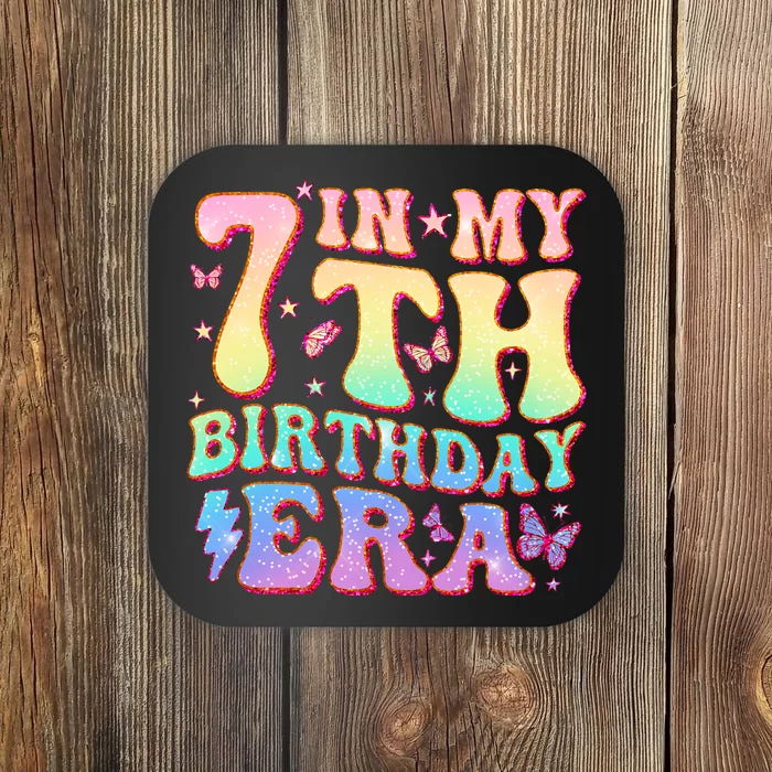 In My 7th Birthday Era Seven Bday 7 Year Old Birthday Girl Coaster