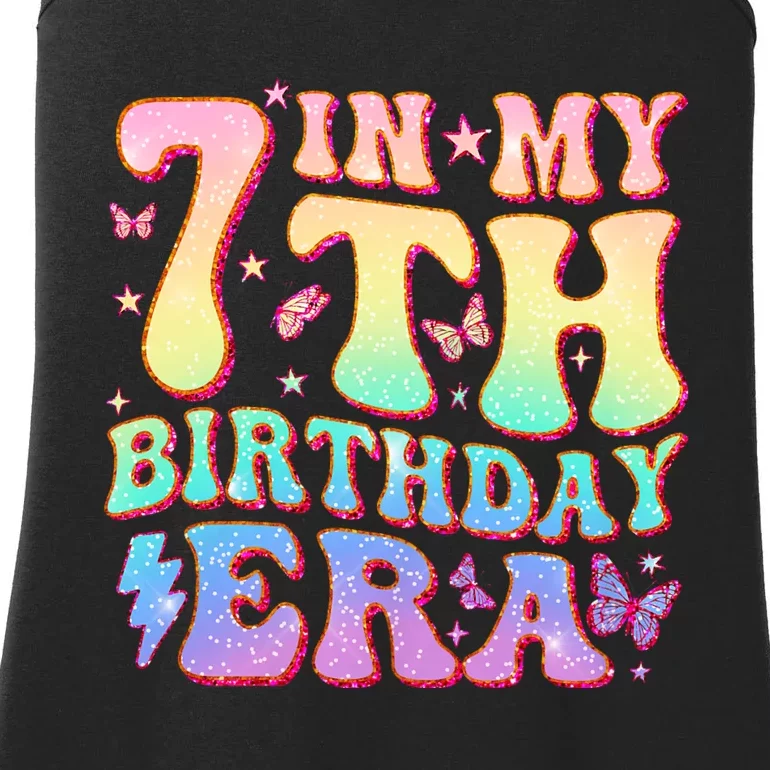 In My 7th Birthday Era Seven Bday 7 Year Old Birthday Girl Ladies Essential Tank