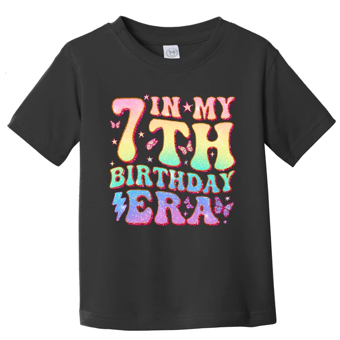 In My 7th Birthday Era Seven Bday 7 Year Old Birthday Girl Toddler T-Shirt