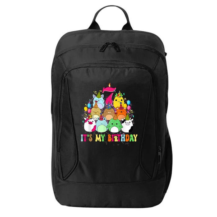 Its My 7th Birthday Squish Squad Mallow Cute City Backpack