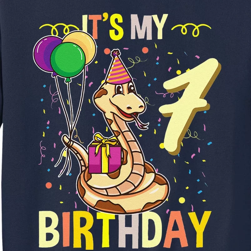 Its My 7th Birthday Snake Reptile Lover Tall Sweatshirt